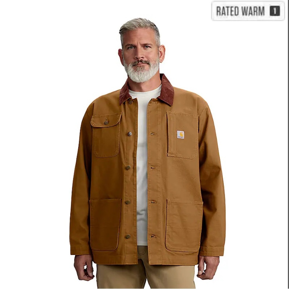 NWOT Carhartt Chore Coat/Jacket. Classic Brown Sz. 2XL XXL Durable!
